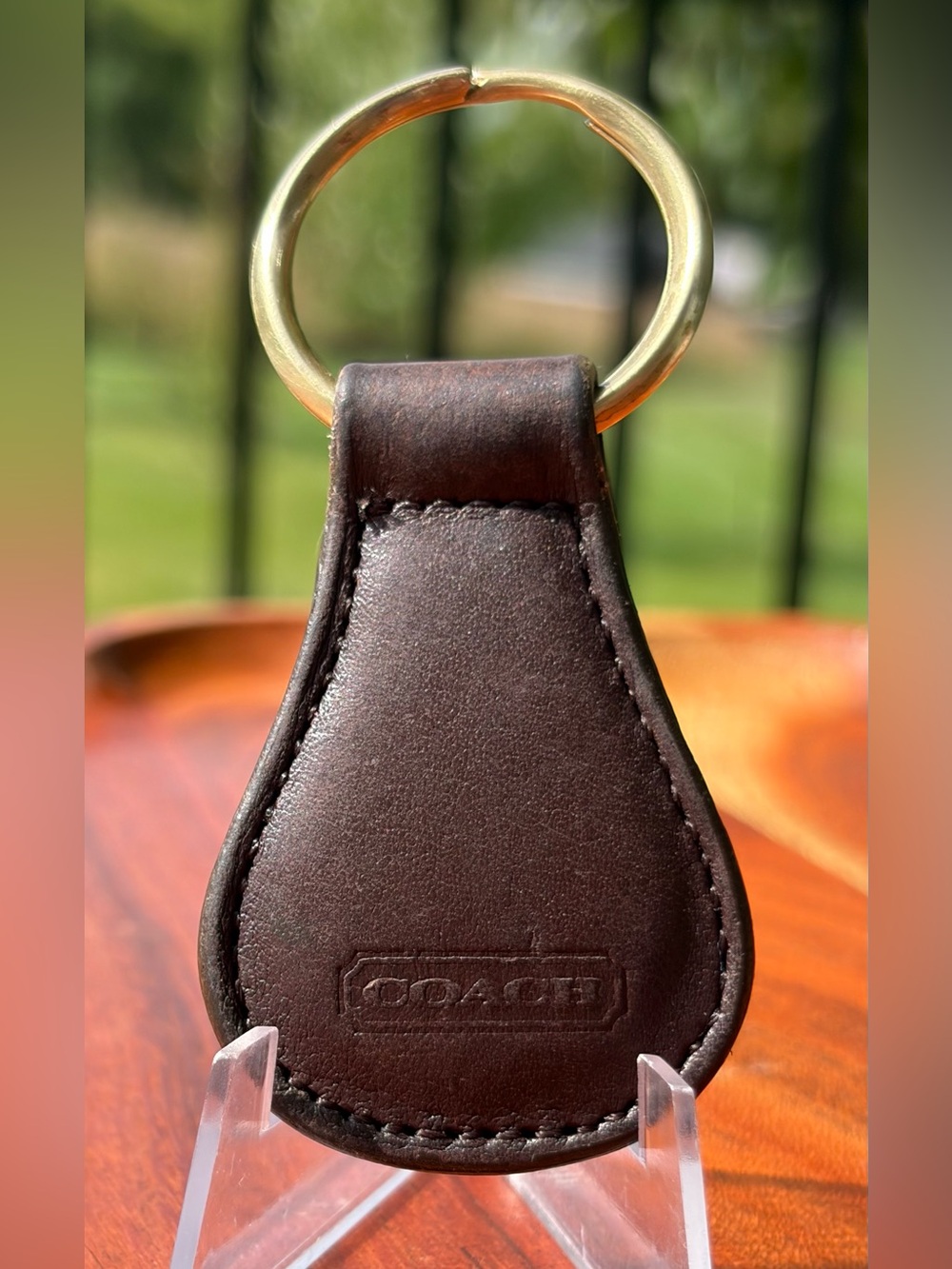 Vintage COACH Classic Key Fob Mahogany 7210